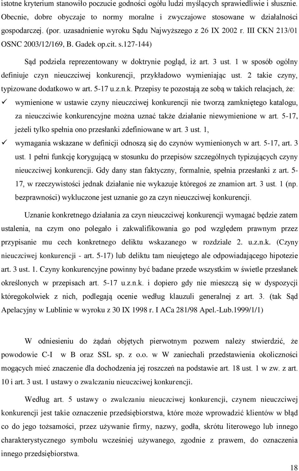 1 w sposób ogólny definiuje czyn nieuczciwej ko