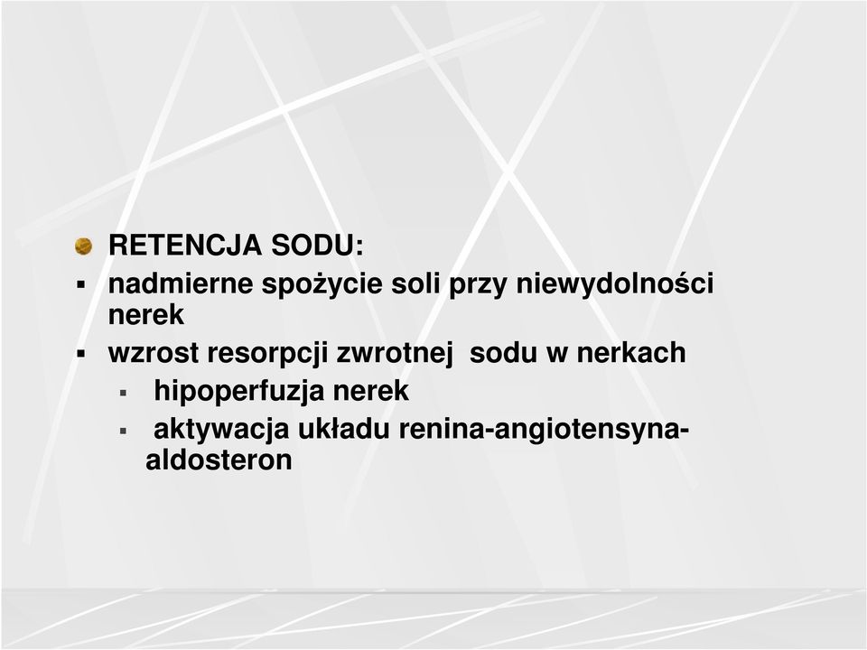 zwrotnej sodu w nerkach hipoperfuzja nerek