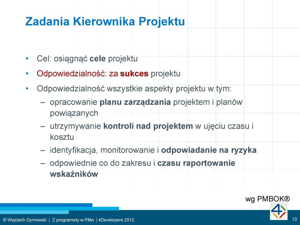 planów powiązanych utrzymywanie kontroli nad projektem w ujęciu czasu i kosztu identyfikacja,