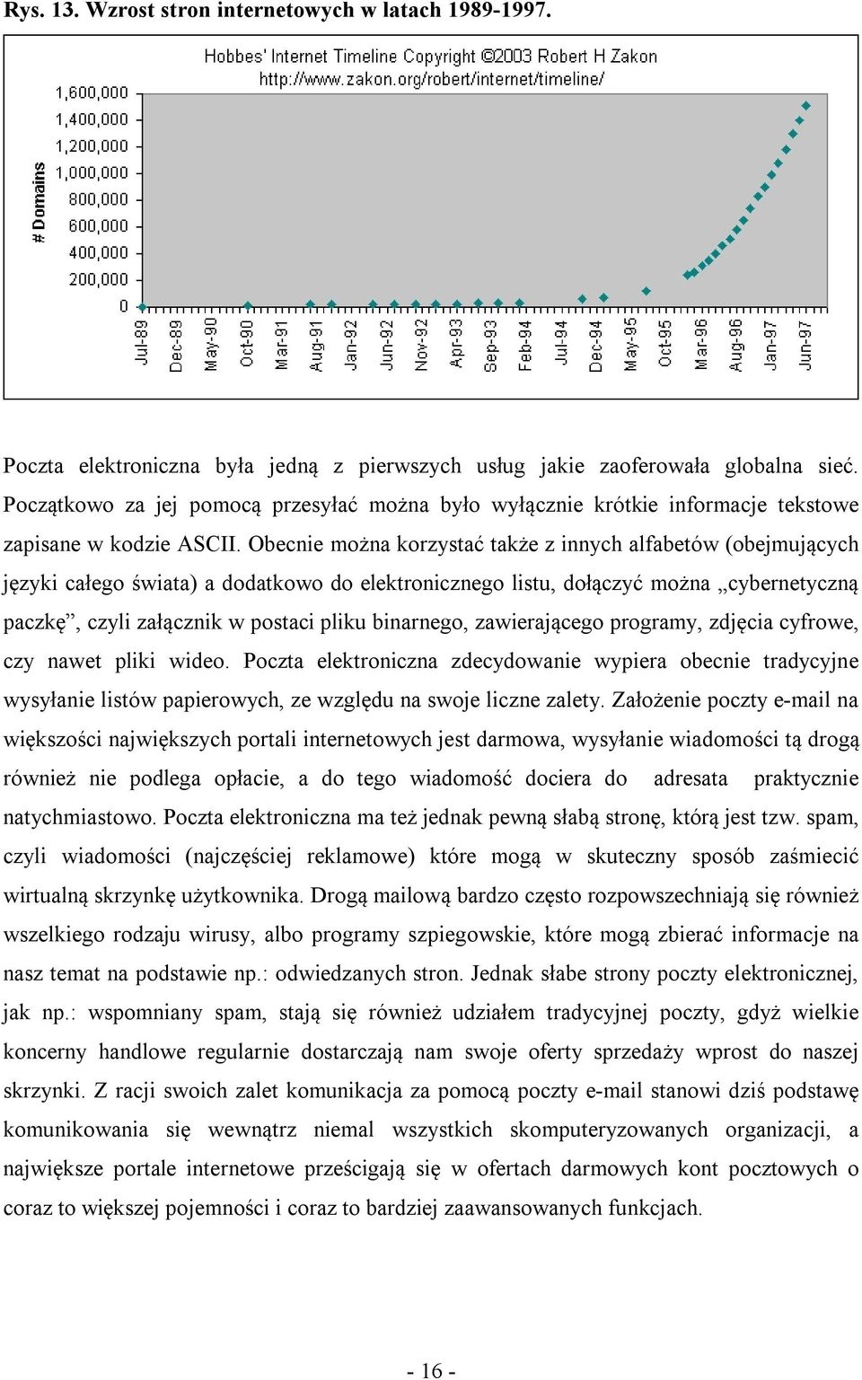 Obecnie można korzystać także z innych alfabetów (obejmujących języki całego świata) a dodatkowo do elektronicznego listu, dołączyć można cybernetyczną paczkę, czyli załącznik w postaci pliku