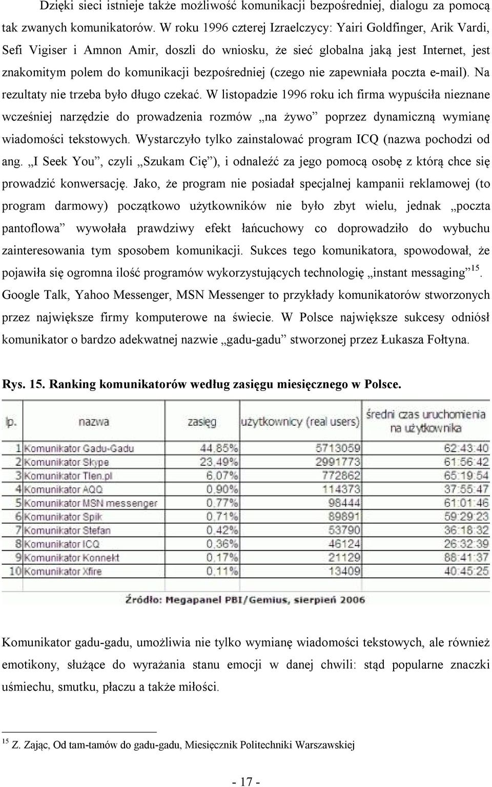 (czego nie zapewniała poczta e-mail). Na rezultaty nie trzeba było długo czekać.