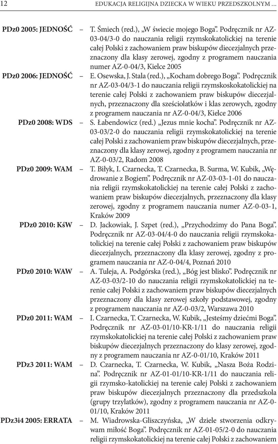 Podręcznik nr AZ- 03-04/3-0 do nauczania religii rzymskokatolickiej na terenie całej Polski z zachowaniem praw biskupów diecezjalnych przeznaczony dla klasy zerowej, zgodny z programem nauczania