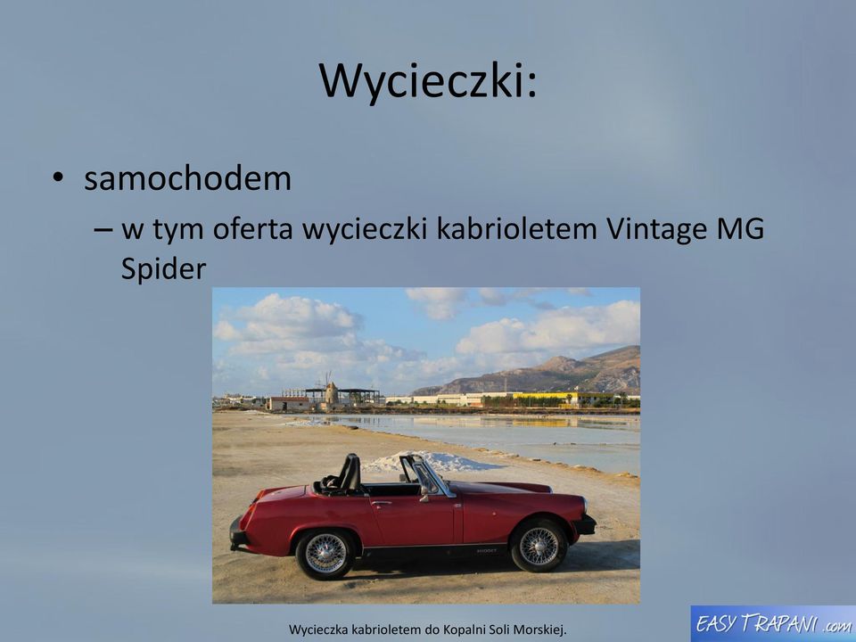 Vintage MG Spider Wycieczka