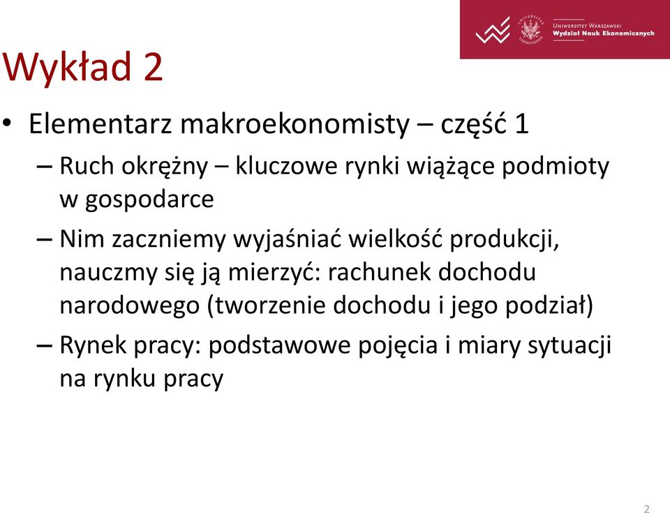 nauczmy się ją mierzyd: rachunek dochodu narodowego (tworzenie dochodu i