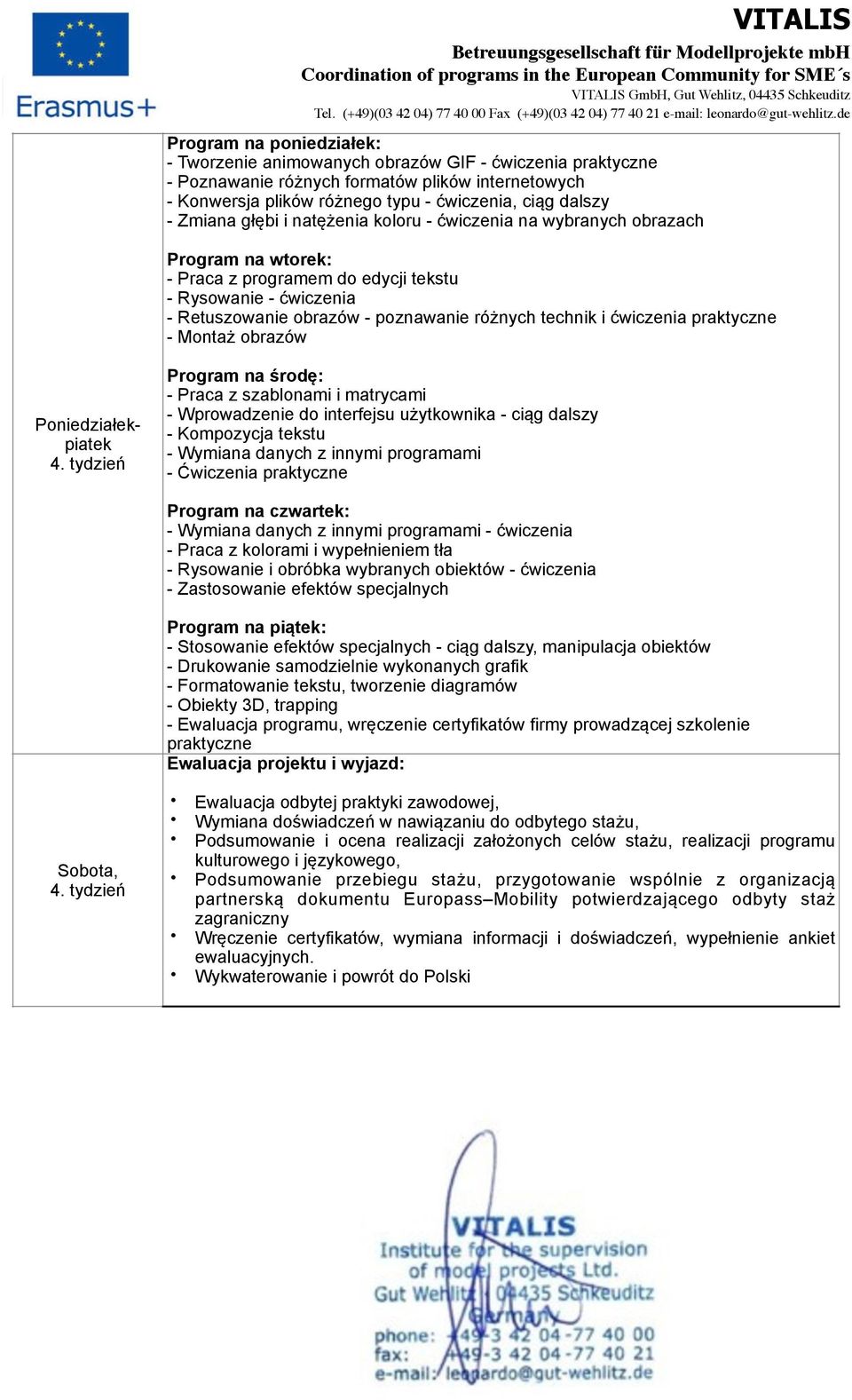 ćwiczenia praktyczne - Montaż obrazów Poniedziałekpiatek 4.