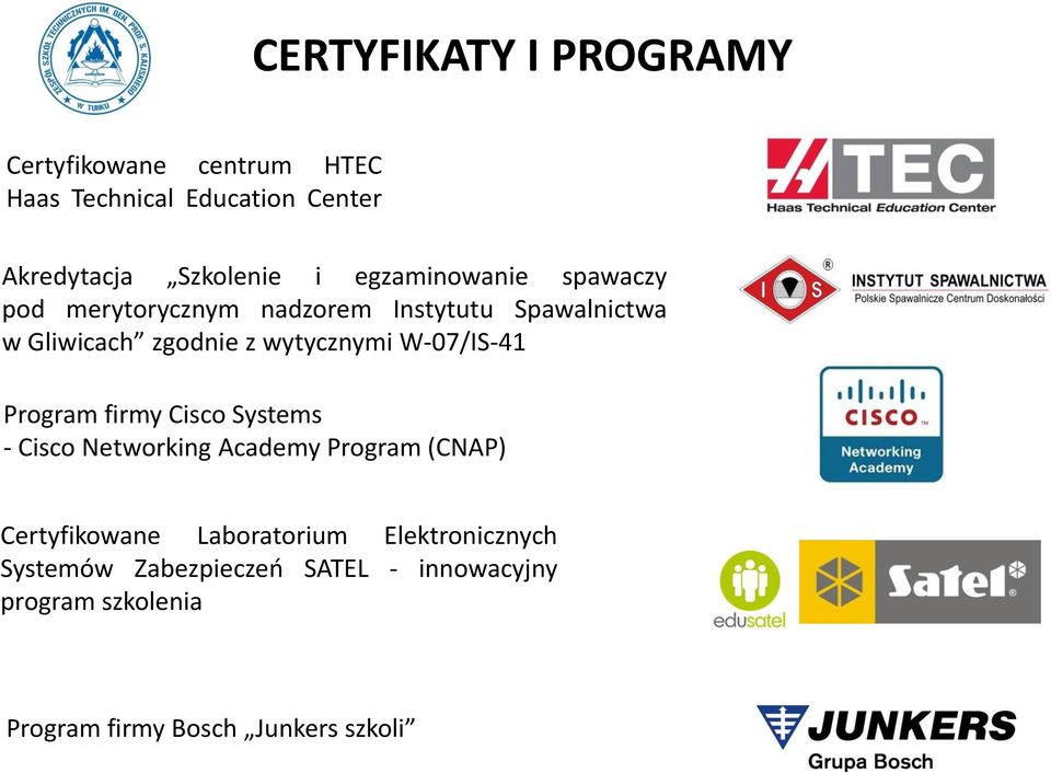 W-07/IS-41 Program firmy Cisco Systems - Cisco Networking Academy Program (CNAP) Certyfikowane Laboratorium