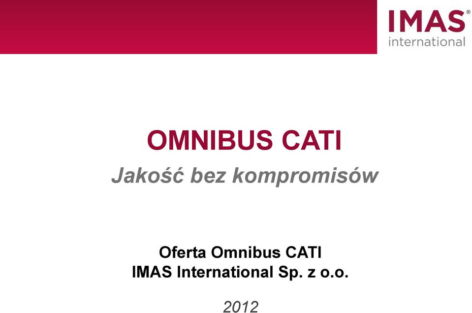 Omnibus CATI IMAS