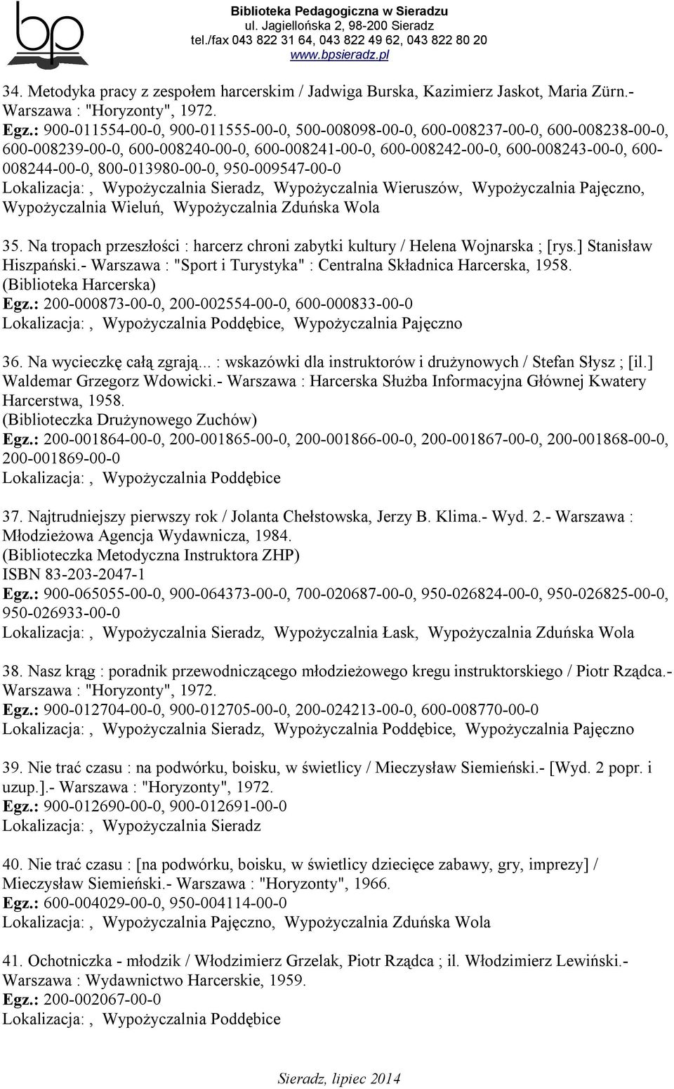 800-013980-00-0, 950-009547-00-0, Wypożyczalnia Wieruszów, Wypożyczalnia Pajęczno, Wypożyczalnia Wieluń, Wypożyczalnia Zduńska Wola 35.