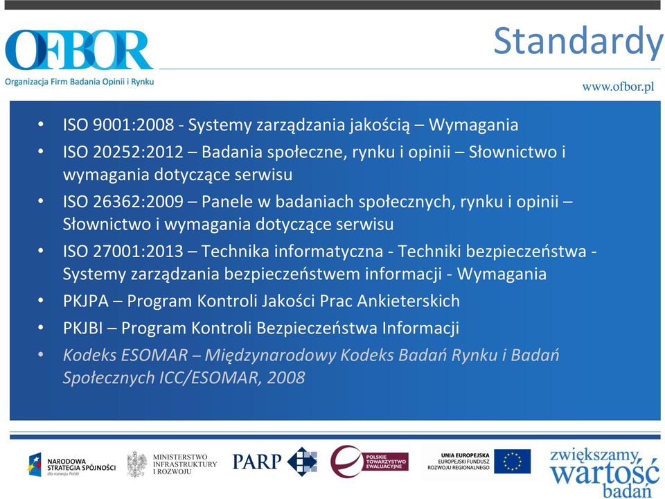 Technika informatyczna - Techniki bezpieczeństwa - Systemy zarządzania bezpieczeństwem informacji - Wymagania PKJPA Program Kontroli Jakości