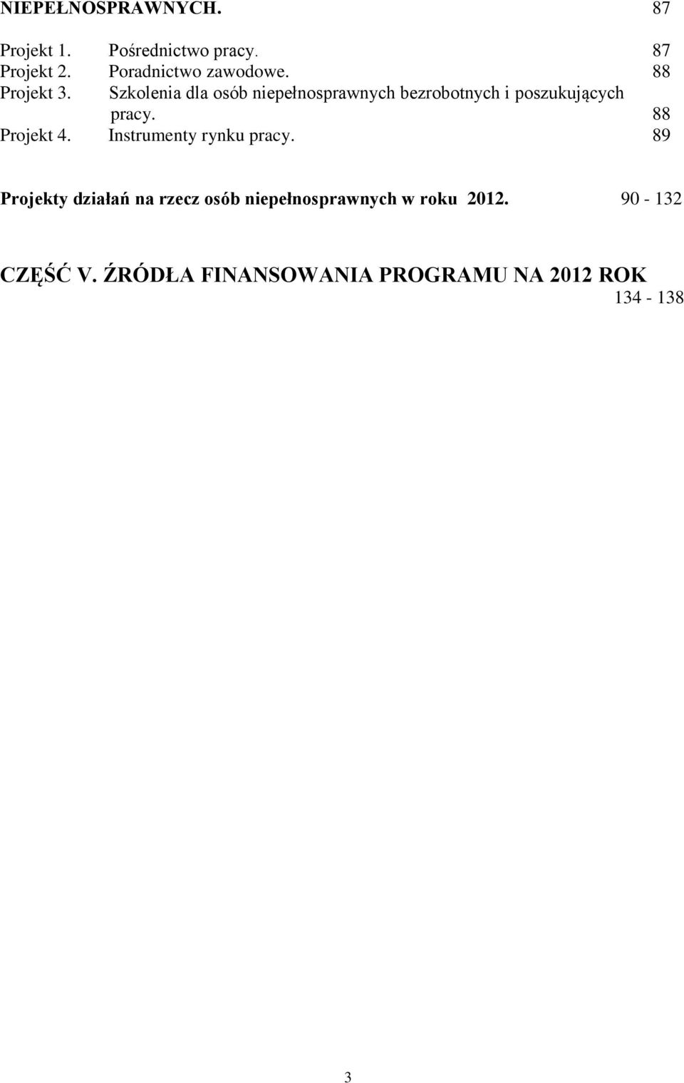 Szkolenia dla osób niepełnosprawnych bezrobotnych i poszukujących pracy. 88 Projekt 4.