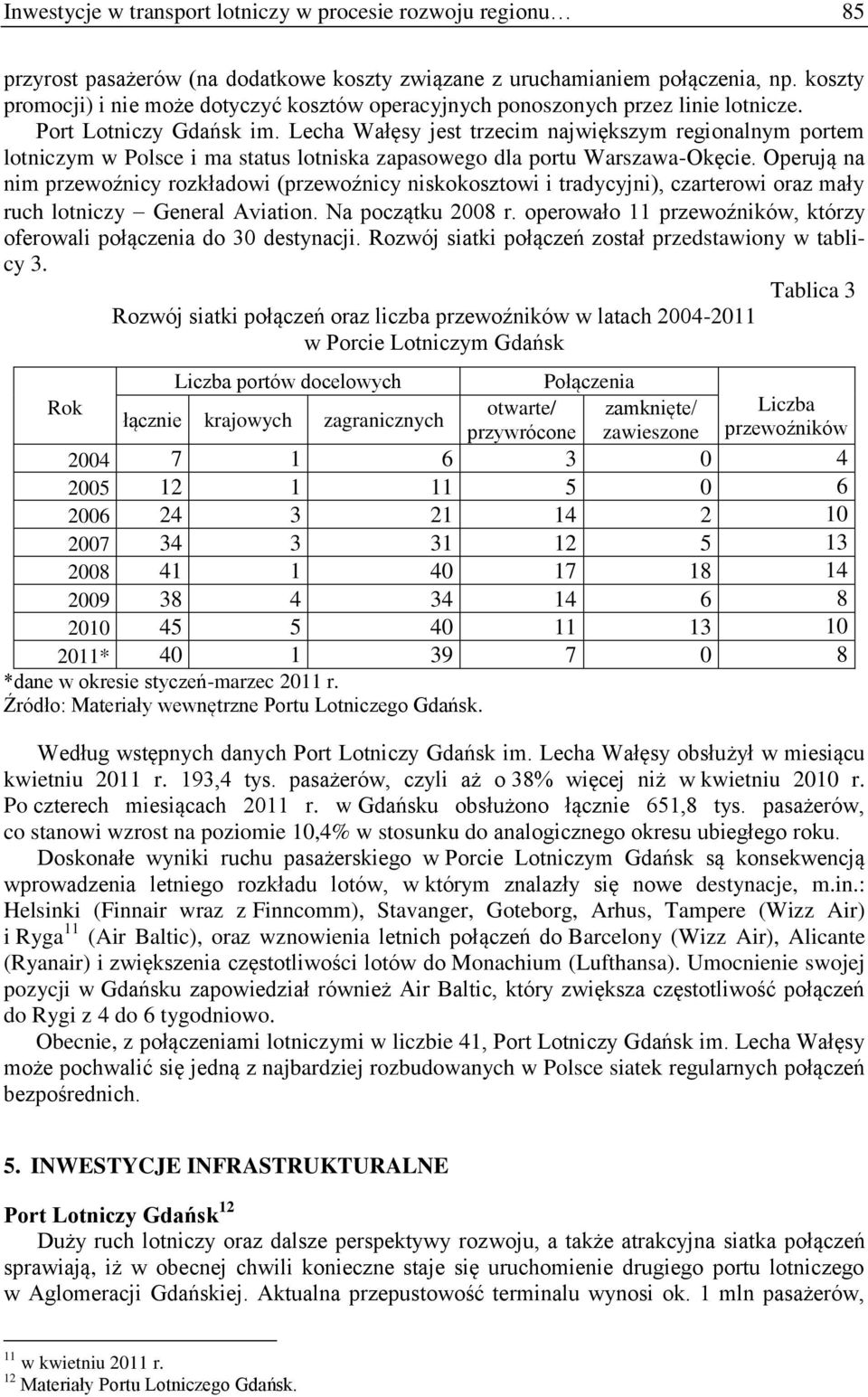 Lecha Wałęsy jest trzecim największym regionalnym portem lotniczym w Polsce i ma status lotniska zapasowego dla portu Warszawa-Okęcie.