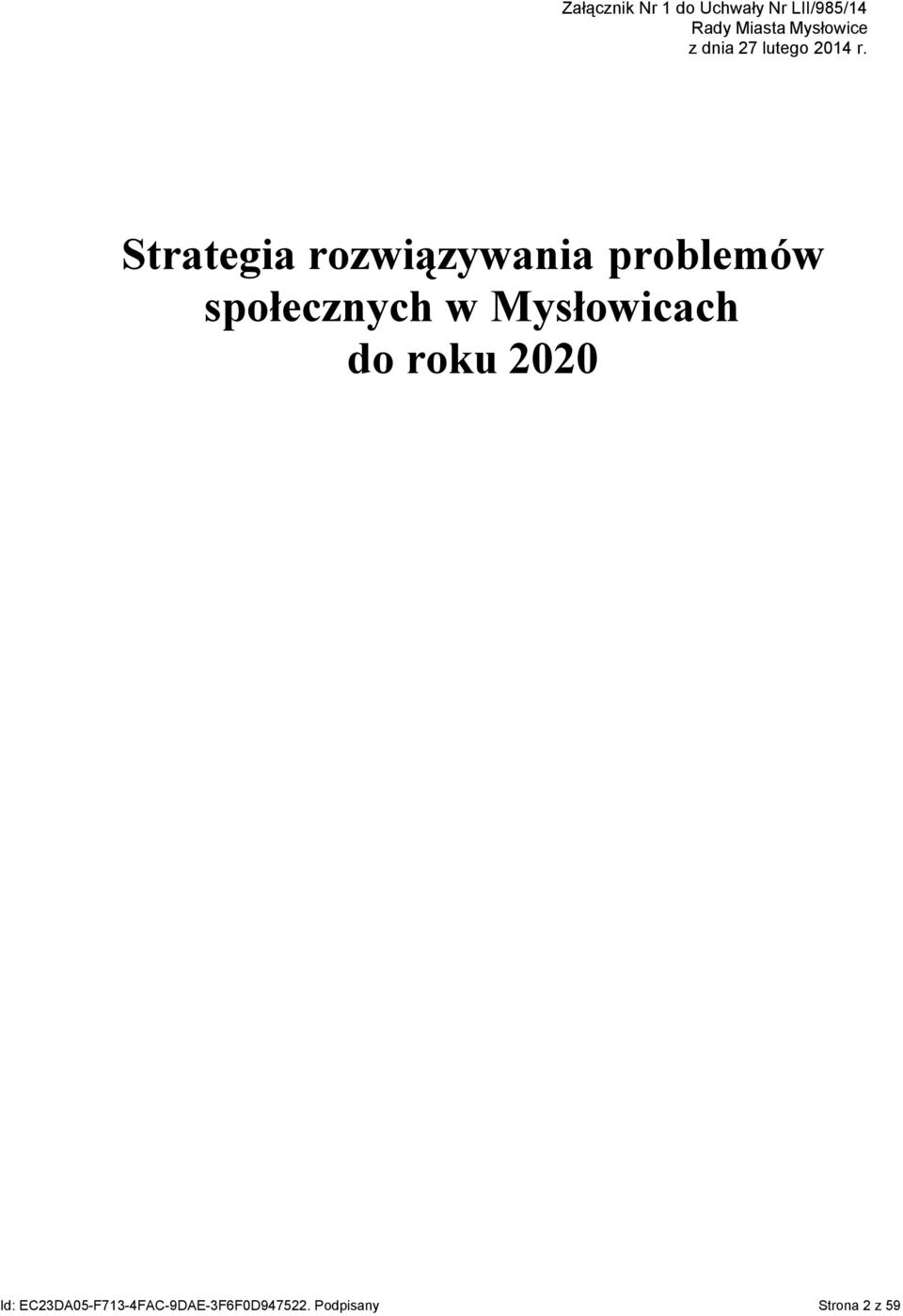 Strategia rozwiązywania problemów społecznych w