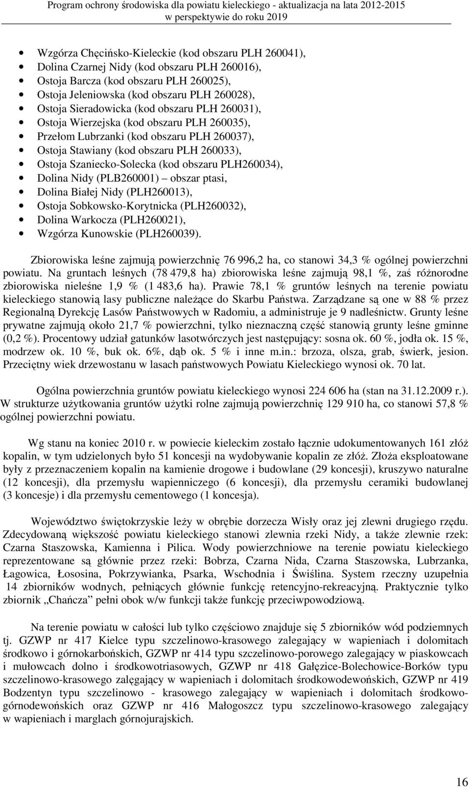 obszaru PLH260034), Dolina Nidy (PLB260001) obszar ptasi, Dolina Białej Nidy (PLH260013), Ostoja Sobkowsko-Korytnicka (PLH260032), Dolina Warkocza (PLH260021), Wzgórza Kunowskie (PLH260039).