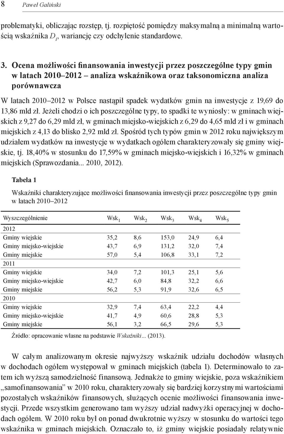 wydatków gmin na inwestycje z 19,69 do 13,86 mld zł.