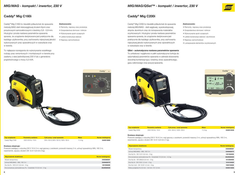 Intuicyjna i prosta nastawa parametrów spawania sprawia, że urządzenie dedykowane jest praktycznie dla każdego użytkownika, przy zachowaniu najwyższej jakości wykonywanych prac spawalniczych w