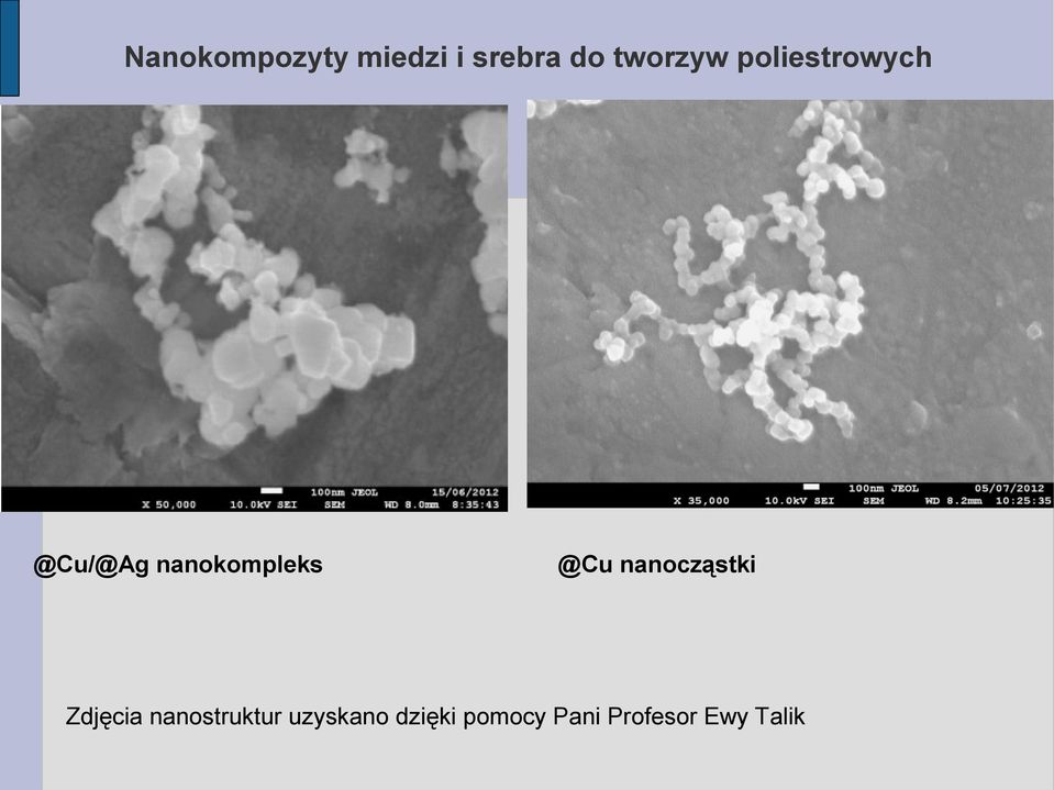 nanokompleks @Cu nanocząstki Zdjęcia