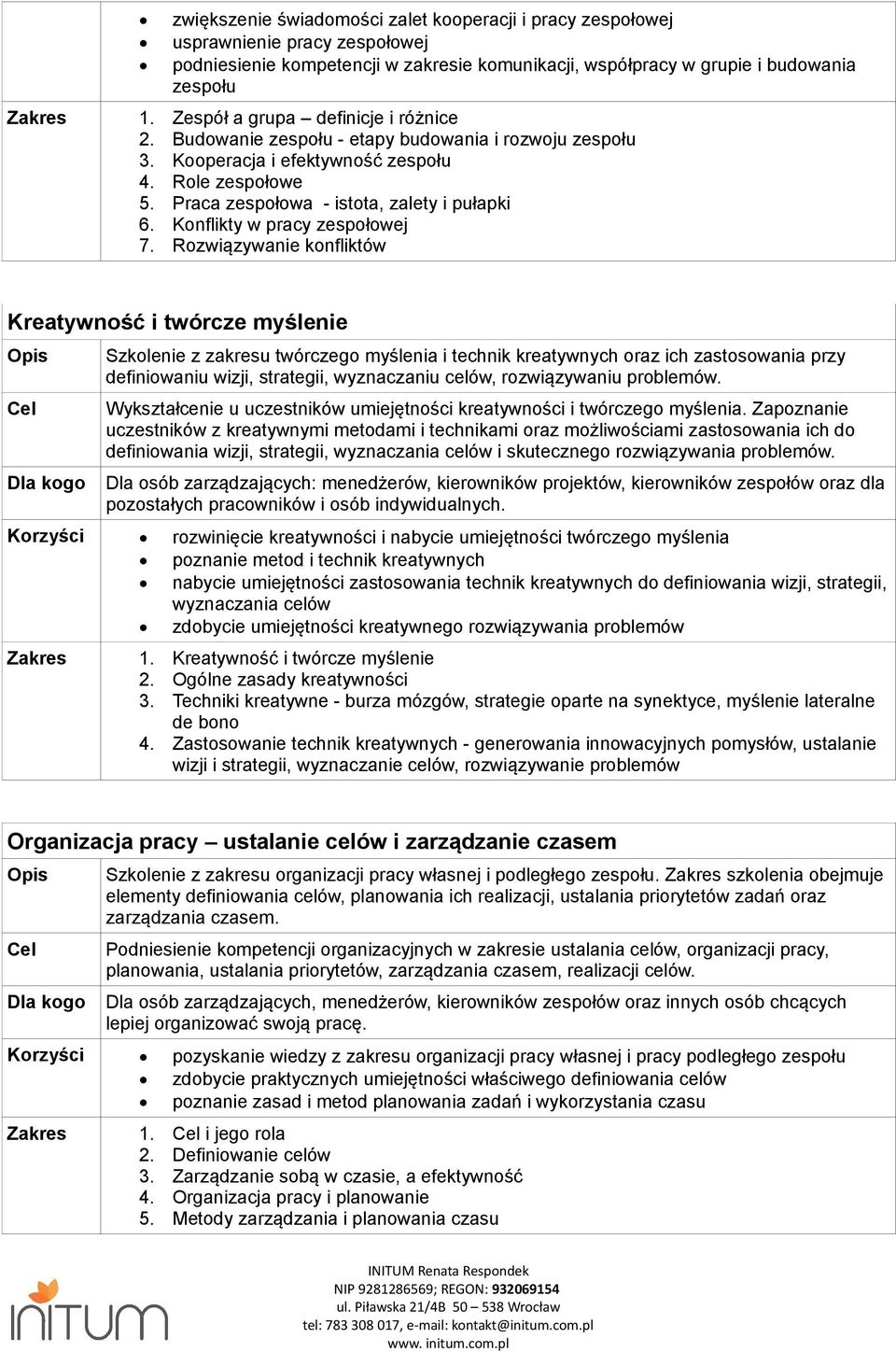 Konflikty w pracy zespołowej 7.