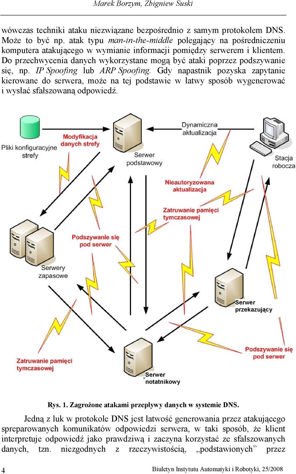 Do przechwycenia danych wykorzystane mogą być ataki poprzez podszywanie się, np. IP Spoofing lub ARP Spoofing.