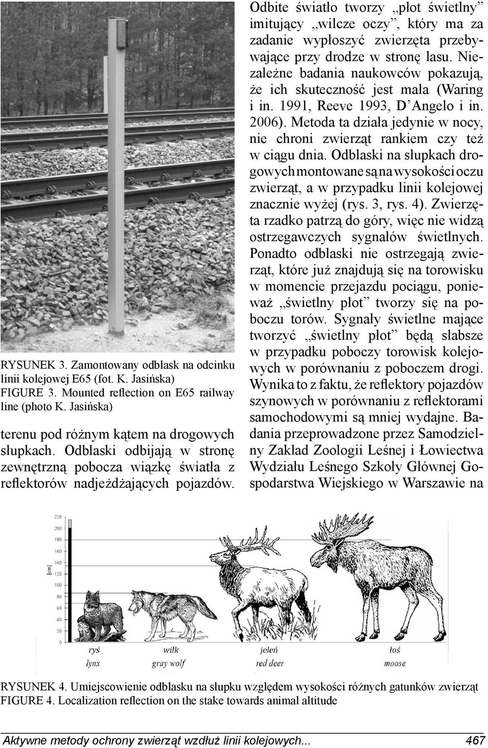 Odbite światło tworzy płot świetlny imitujący wilcze oczy, który ma za zadanie wypłoszyć zwierzęta przebywające przy drodze w stronę lasu.