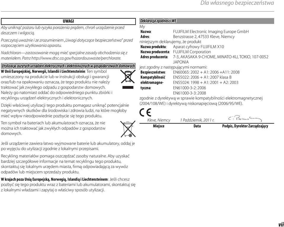 Patrz http://www.dtsc.ca.gov/hazardouswaste/perchlorate.