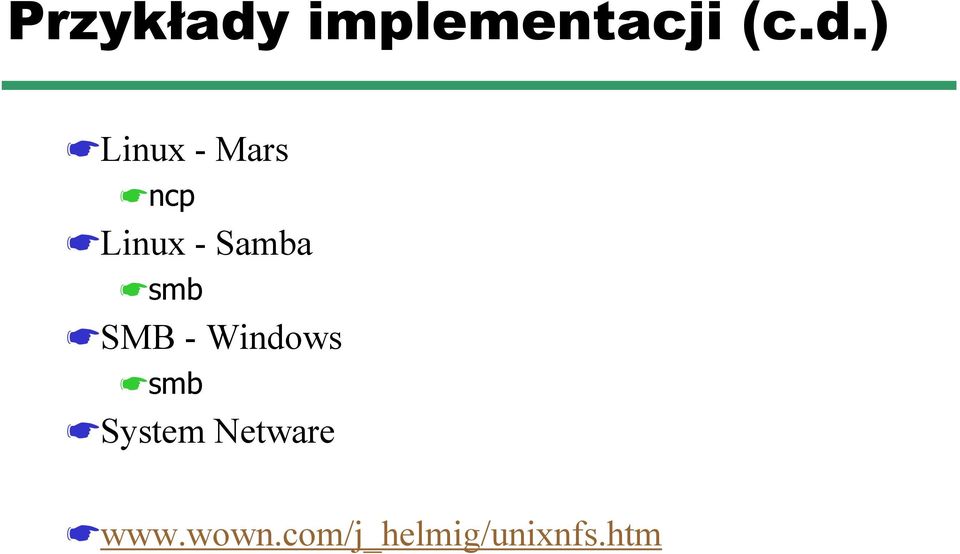 ) Linux - Mars ncp Linux - Samba