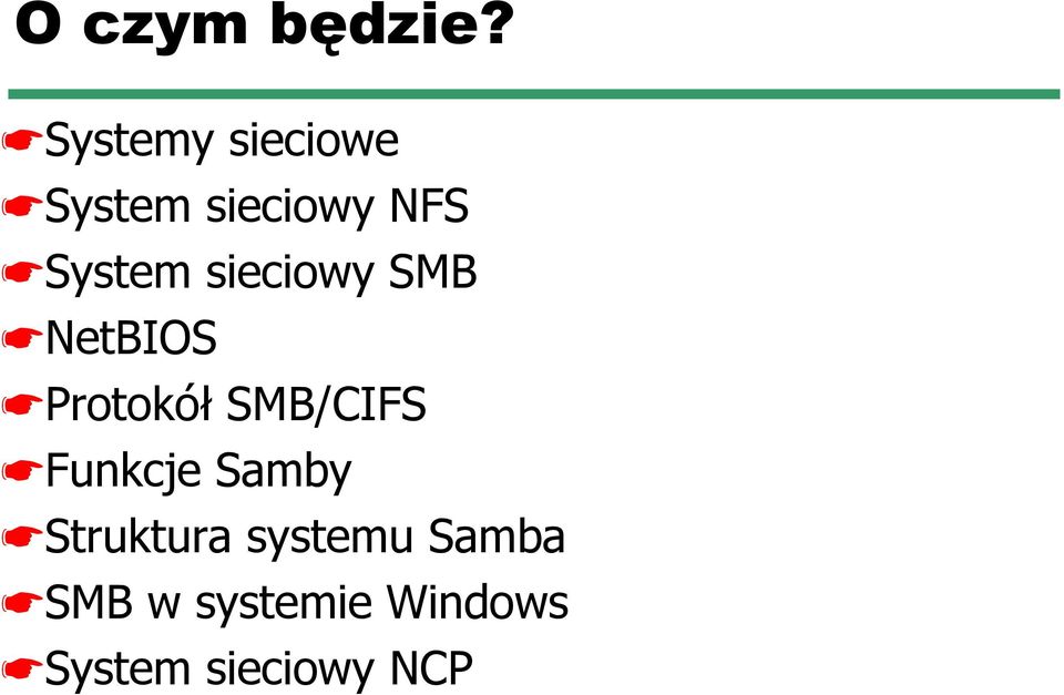 sieciowy SMB NetBIOS Protokół SMB/CIFS