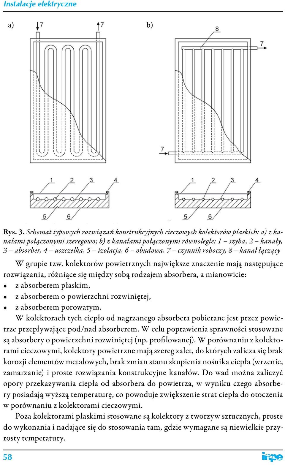 izolacja, 6 obudowa, 7 czynnik roboczy, 8 kanał łączący W grupie tzw.