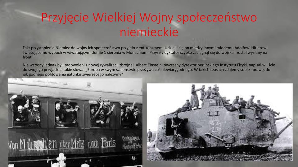 Przyszły dyktator szybko zaciągnął się do wojska i został wysłany na front. Nie wszyscy jednak byli zadowoleni z nowej rywalizacji zbrojnej.