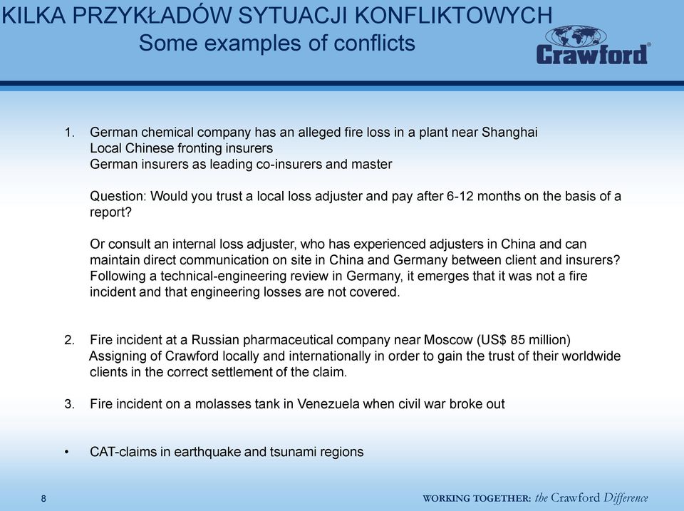 adjuster and pay after 6-12 months on the basis of a report?