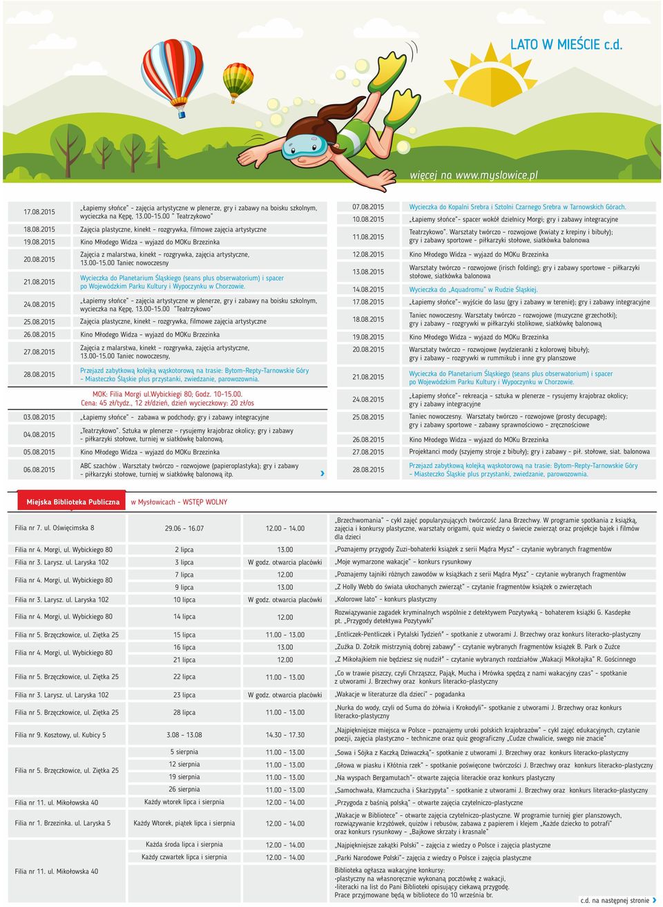 Łapiemy słońce - zajęcia artystyczne w plenerze, gry i zabawy na boisku szkolnym, wycieczka na Kępę, 13.00-15.