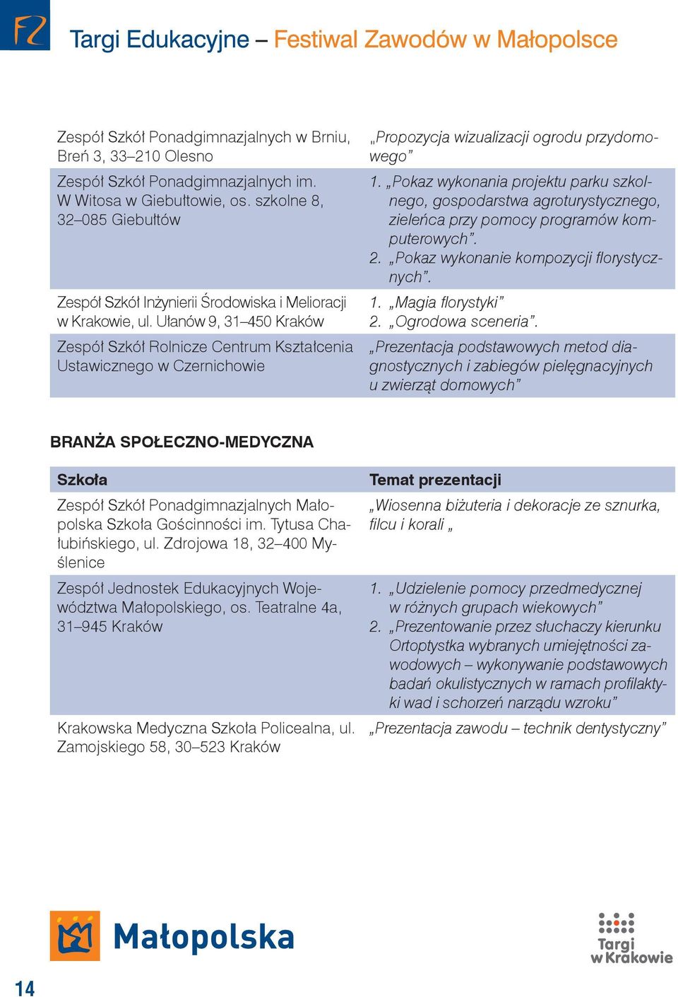 szkolne 8, 32 085 Giebułtów zieleńca przy pomocy programów komputerowych. 2. Pokaz wykonanie kompozycji florystycznych. Zespół Szkół Inżynierii Środowiska i Melioracji.