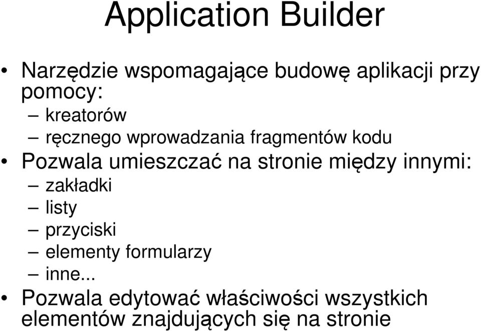 stronie między innymi: zakładki listy przyciski elementy formularzy inne.