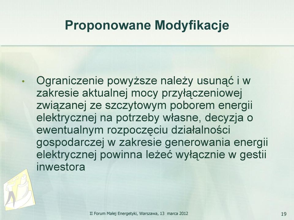 decyzja o ewentualnym rozpoczęciu działalności gospodarczej w zakresie generowania energii