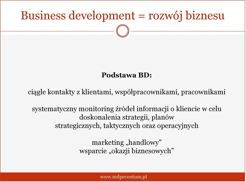 źródeł informacji o kliencie w celu doskonalenia strategii, planów