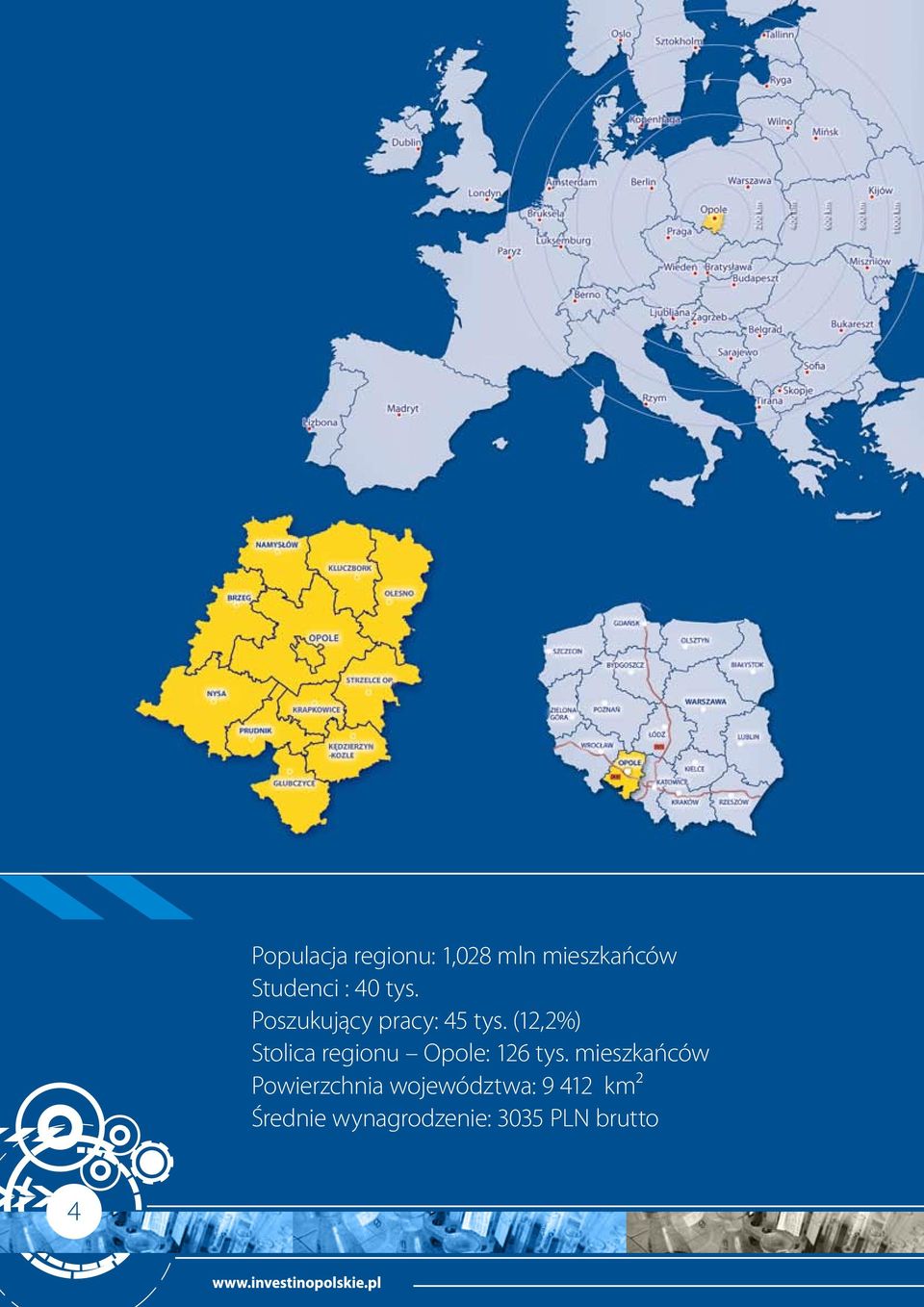 (12,2%) Stolica regionu Opole: 126 tys.
