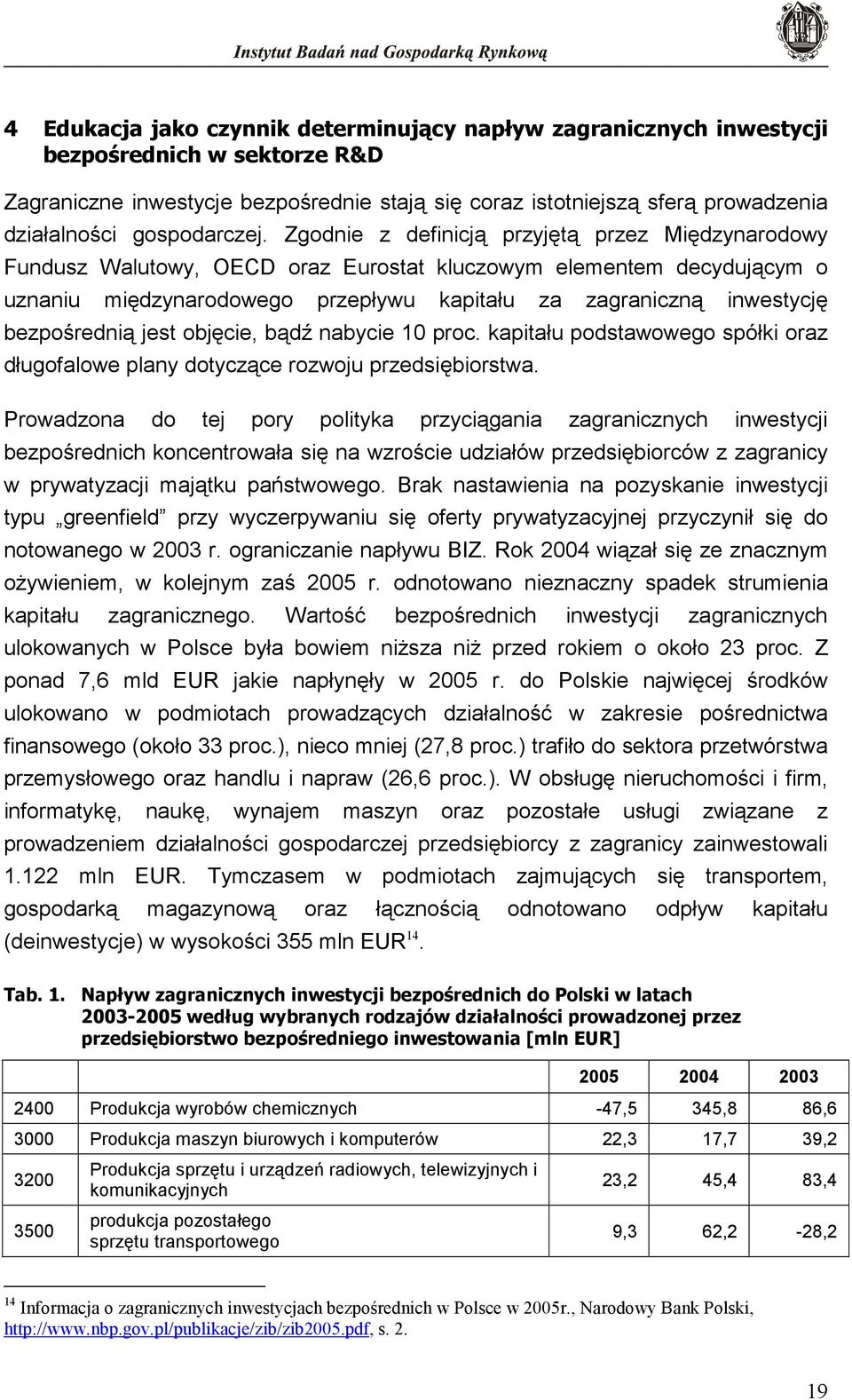 Zgodnie z definicją przyjętą przez Międzynarodowy Fundusz Walutowy, OECD oraz Eurostat kluczowym elementem decydującym o uznaniu międzynarodowego przepływu kapitału za zagraniczną inwestycję