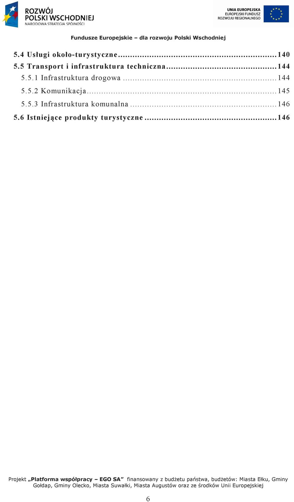 .. 144 5.5.2 Komunikacja... 145 5.5.3 Infrastruktura komunalna.