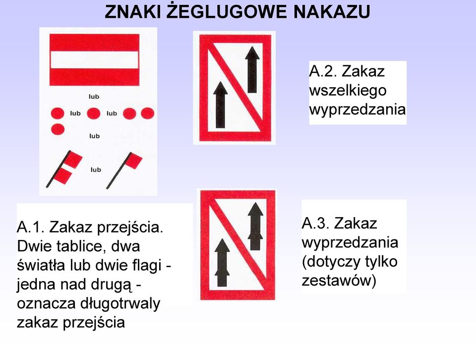 Dwie tablice, dwa światła lub dwie flagi - jedna nad