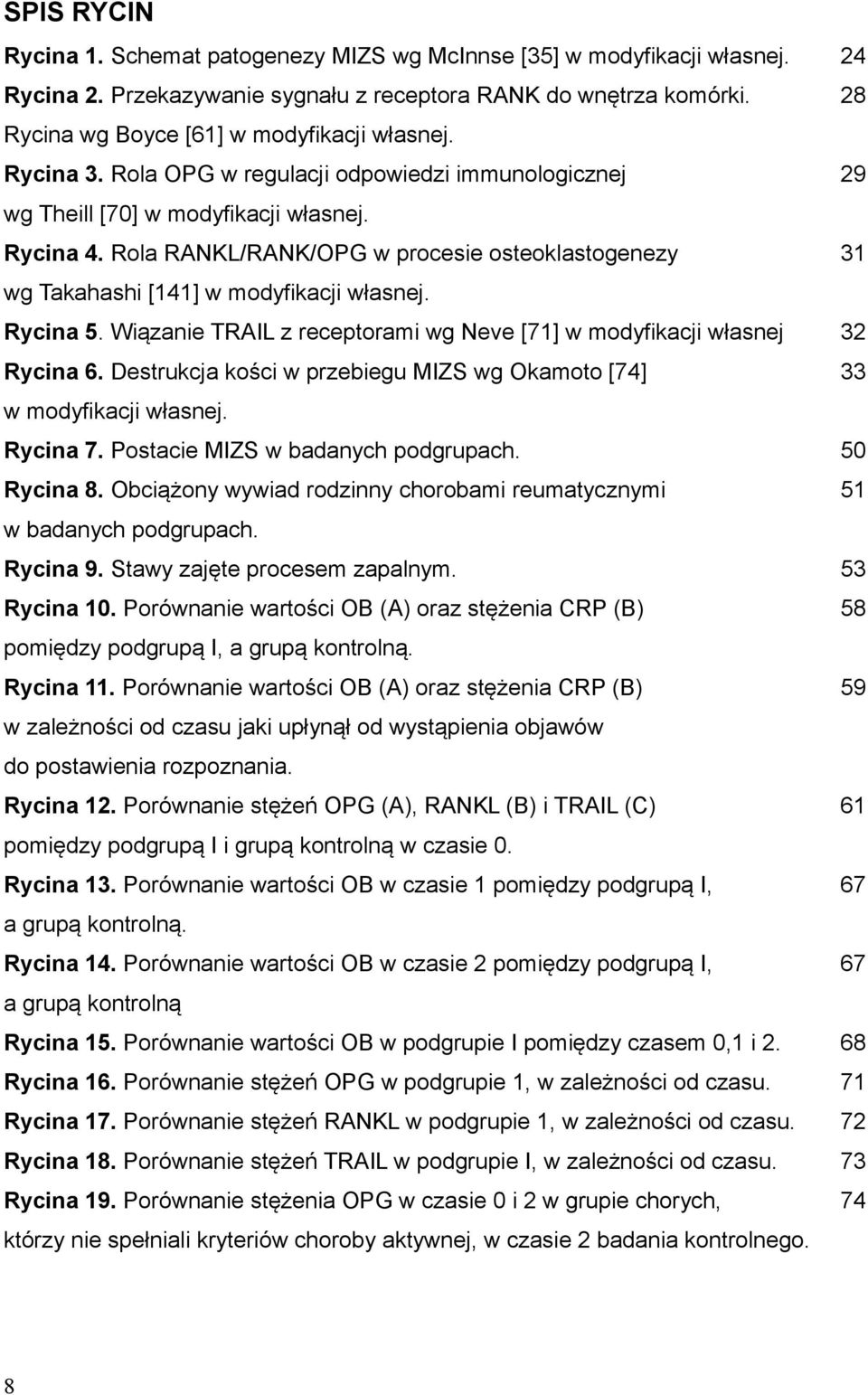 Rola RANKL/RANK/OPG w procesie osteoklastogenezy 0031 wg Takahashi [141] w modyfikacji własnej. Rycina 5. Wiązanie TRAIL z receptorami wg Neve [71] w modyfikacji własnej 0032 Rycina 6.