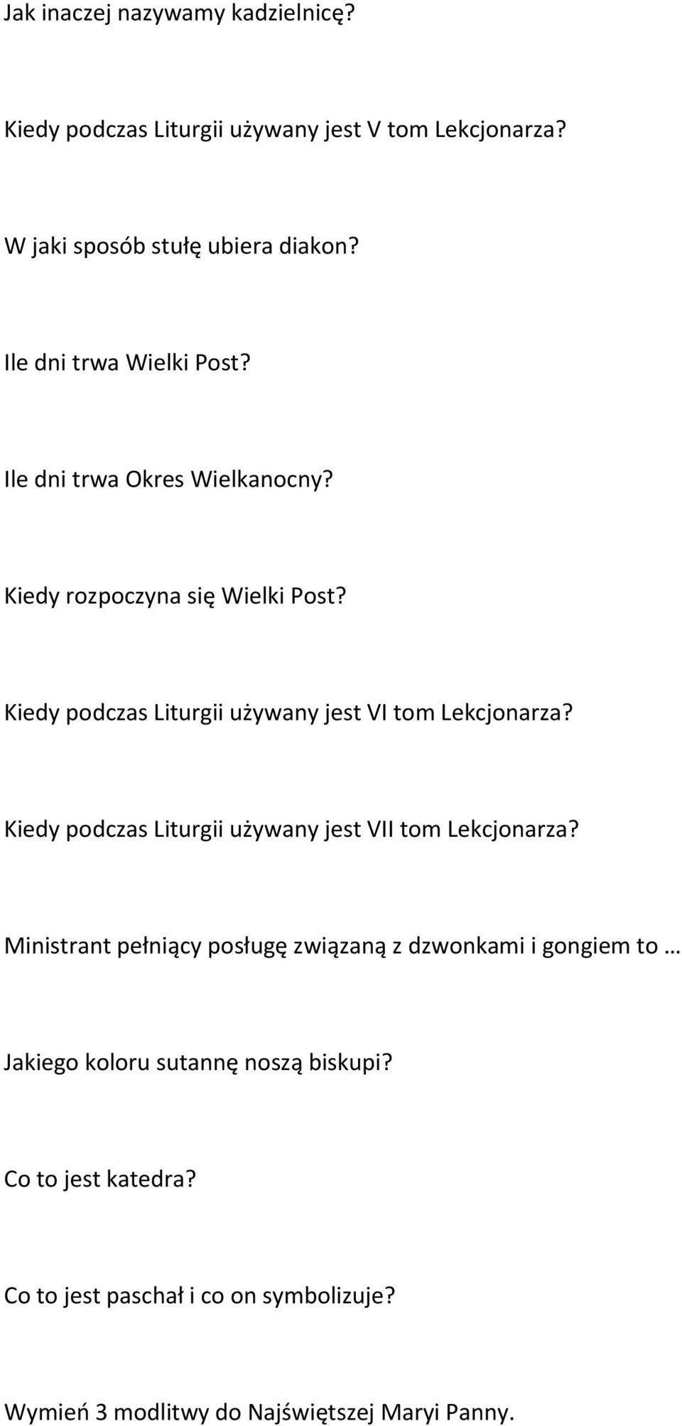 Kiedy podczas Liturgii używany jest VI tom Lekcjonarza? Kiedy podczas Liturgii używany jest VII tom Lekcjonarza?