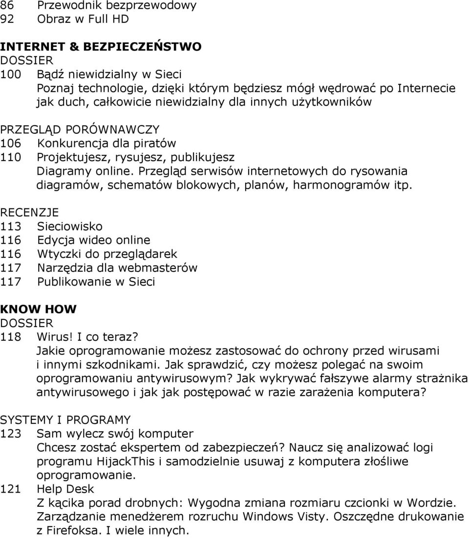 Przegląd serwisów internetowych do rysowania diagramów, schematów blokowych, planów, harmonogramów itp.