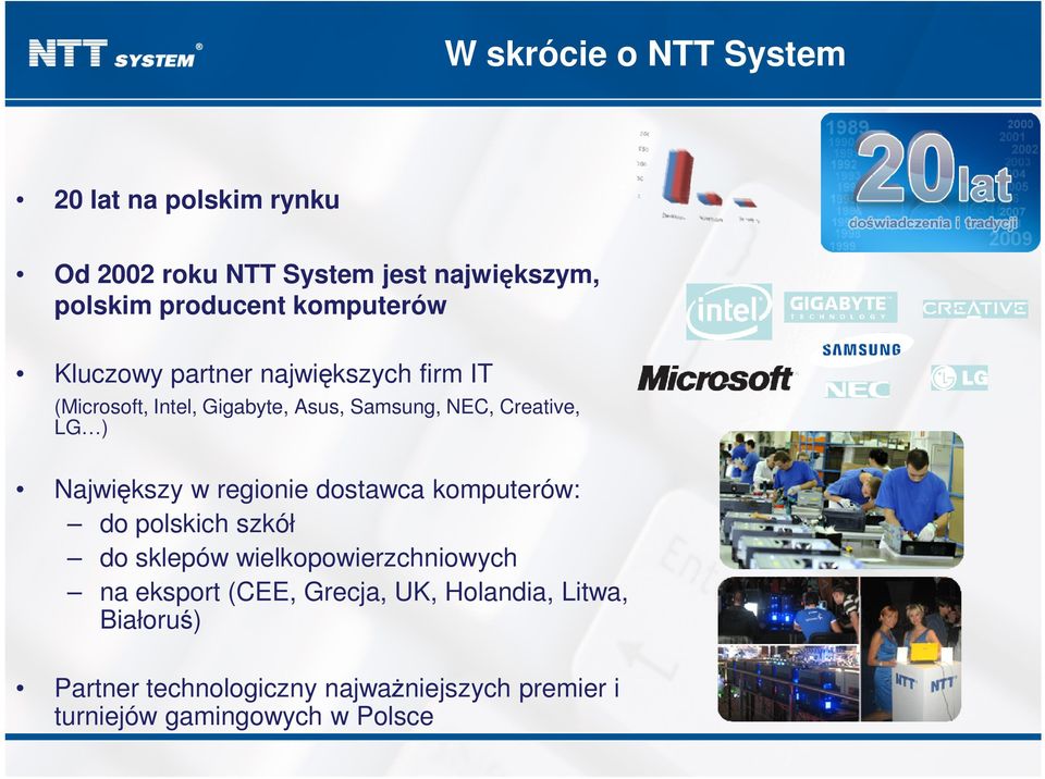 Największy w regionie dostawca komputerów: do polskich szkół do sklepów wielkopowierzchniowych na eksport (CEE,