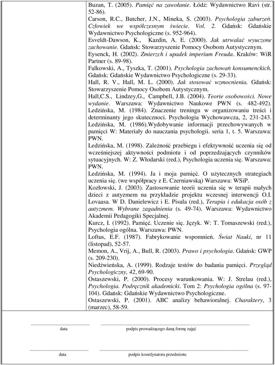 (2002). Zmierzch i upadek imperium Freuda. Kraków: WiR Partner (s. 89-98). Falkowski, A., Tyszka, T. (2001). Psychologia zachowań konsumenckich. Gdańsk: Gdańskie Wydawnictwo Psychologiczne (s. 29-33).