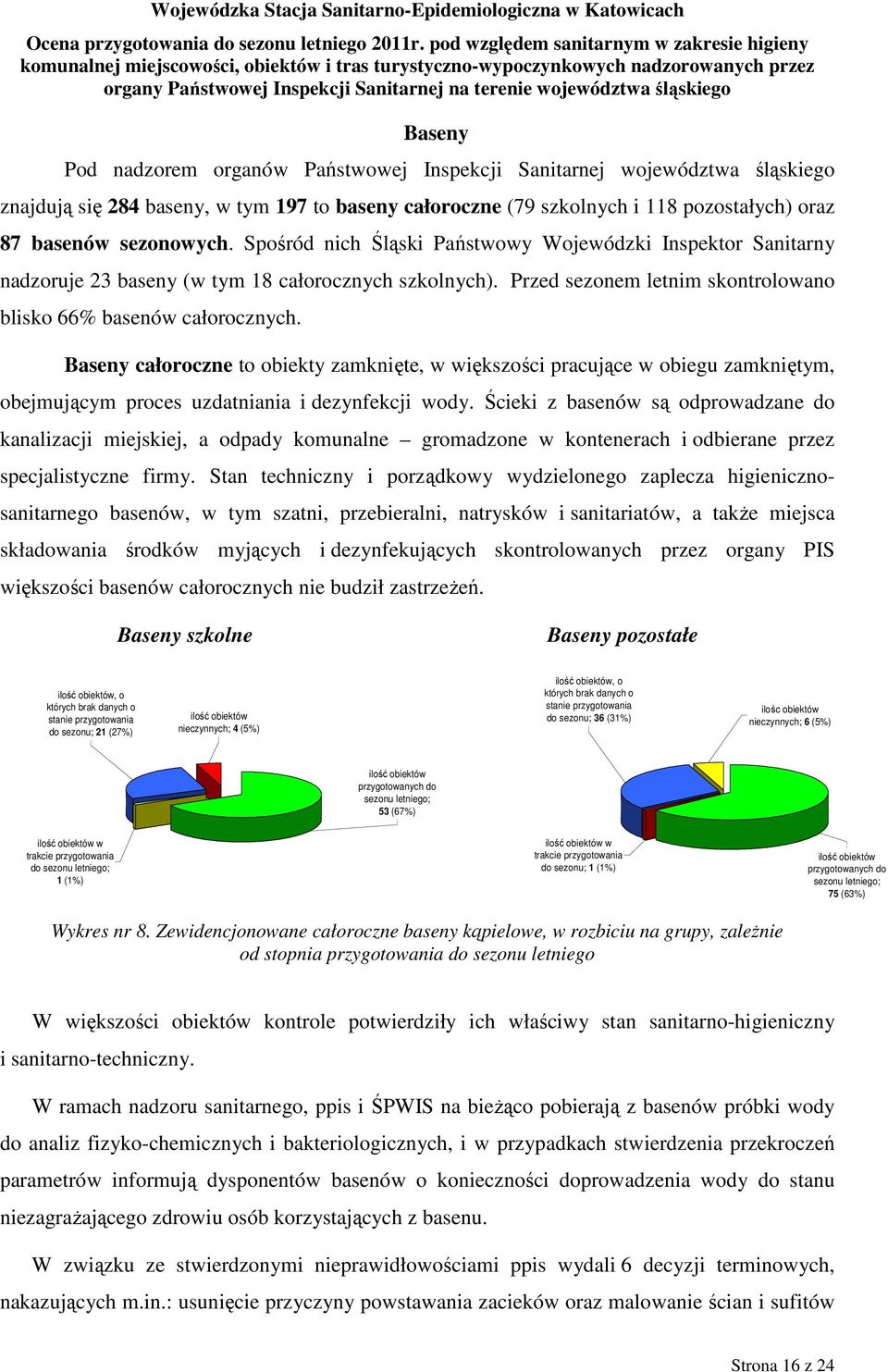 Baseny całoroczne to obiekty zamknięte, w większości pracujące w obiegu zamkniętym, obejmującym proces uzdatniania i dezynfekcji wody.