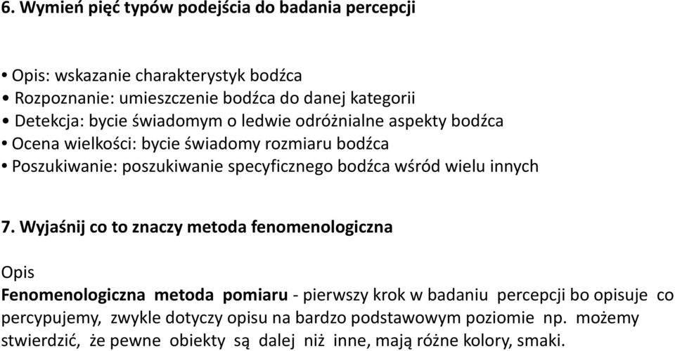 bodźca wśród wielu innych 7.