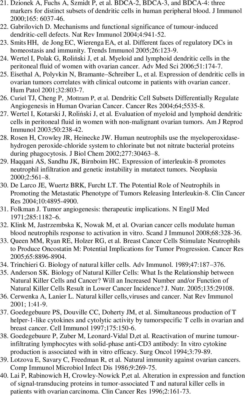 Different faces of regulatory DCs in homeostasis and immunity. Trends Immunol 2005;26:123-9. 24. Wertel I, Polak G, Roliński J, et al.