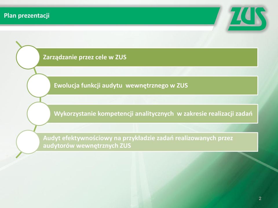 analitycznych w zakresie realizacji zadań Audyt