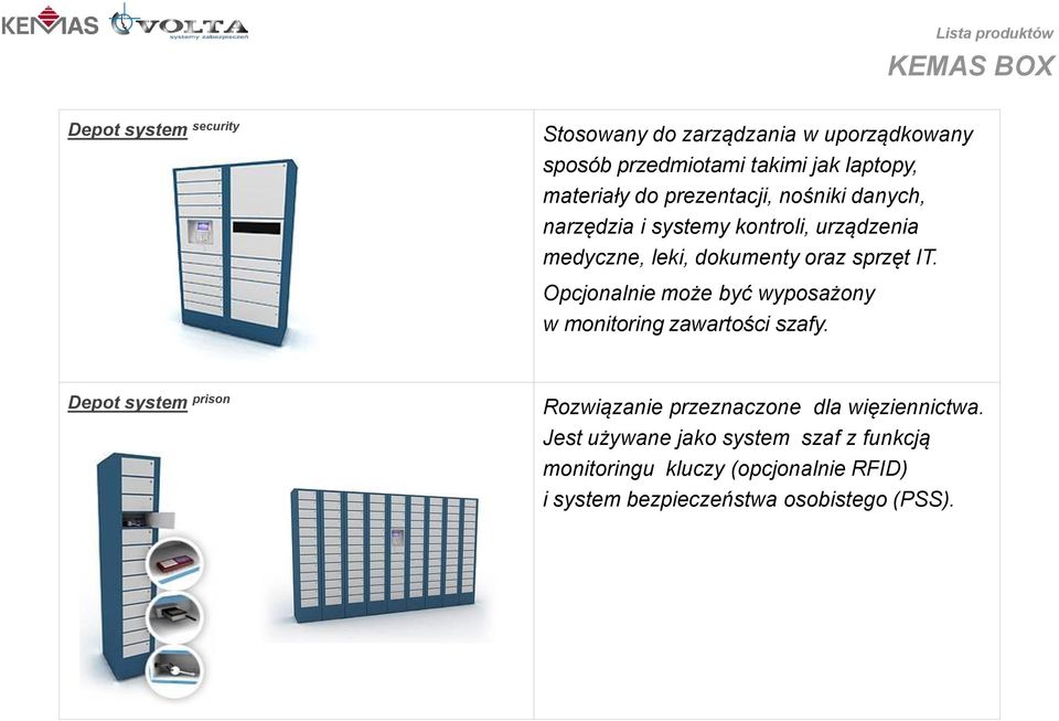 sprzęt IT. Opcjonalnie może być wyposażony w monitoring zawartości szafy.