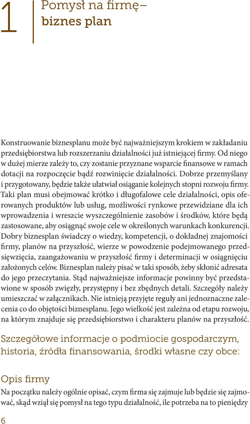 Dobrze przemyślany i przygotowany, będzie także ułatwiał osiąganie kolejnych stopni rozwoju firmy.