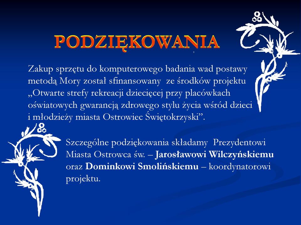 stylu życia wśród dzieci i młodzieży miasta Ostrowiec Świętokrzyski.